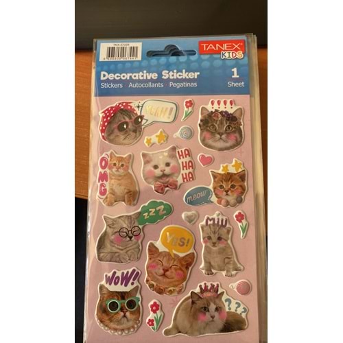 TANEX | TNX-27228 PUFFY İNSTAGRAM KEDİLERİ SERİSİ