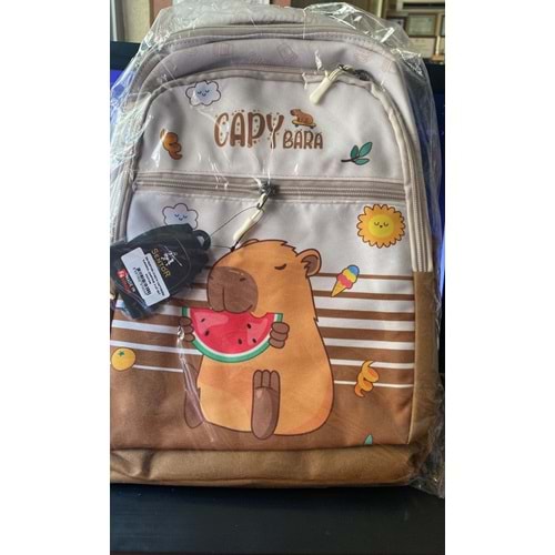SENTOR | 319274 CAPYBARA İLKOKUL ÇANTASI + BESLENME + KALEMLİK SET - VİZON