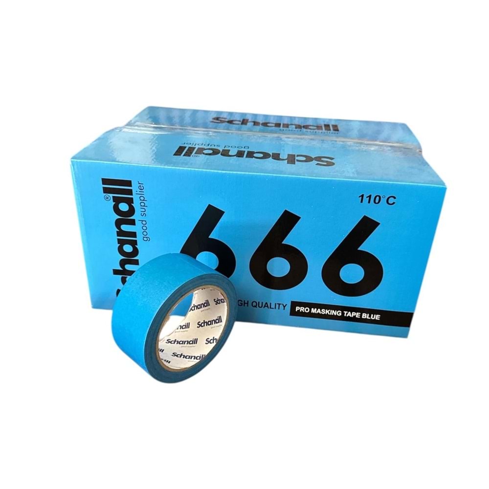 SCHANALL Pro Maskeleme Bantı 666 MAVİ 18*30mt 110° (pk 48 ad)