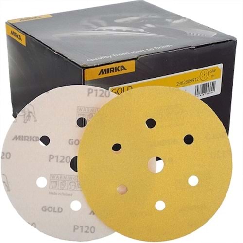 MIRKA GOLD 150mm (7 Delik) DAİRE ZIMPARA P220