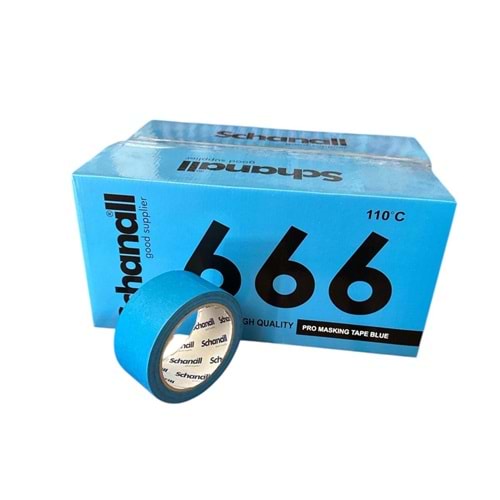 SCHANALL Pro Maskeleme Bantı 666 MAVİ 48*30mt 110° (pk 18 ad)