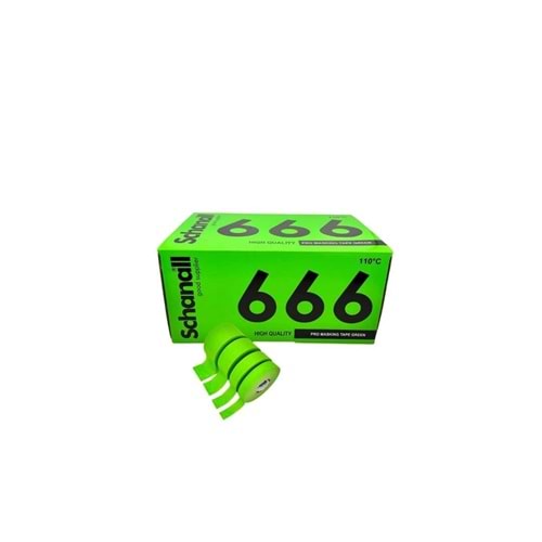 SCHANALL Pro Maskeleme Bantı 666 YEŞİL 48*30mt 110° (pk 18 ad)