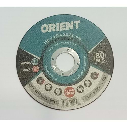 ORIENT İNOX METAL KESİCİ 115X1,0X22,23mm